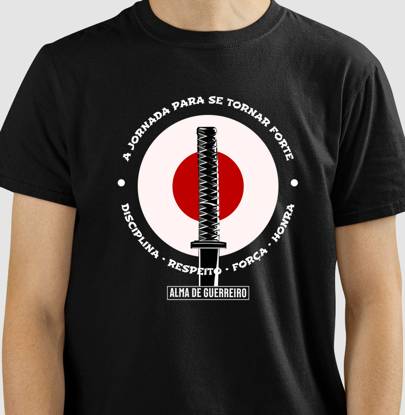 Camiseta Alma de Guerreiro Samurai Katana
