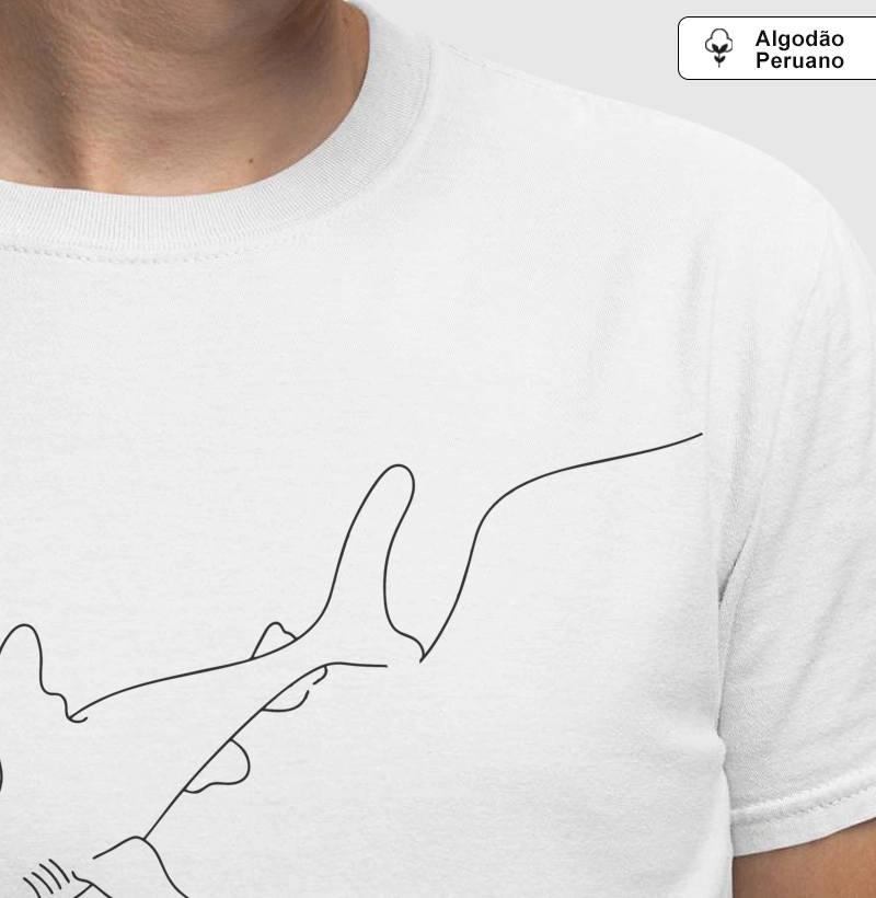 Shark - Camiseta de Algodão Peruano