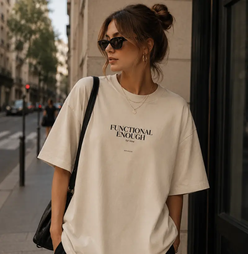 Camiseta Oversized Functional Enough – No Plan Club
