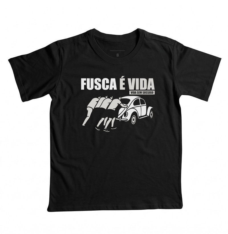 Fusca é vida | Vida sem sossego - Camiseta Infantil