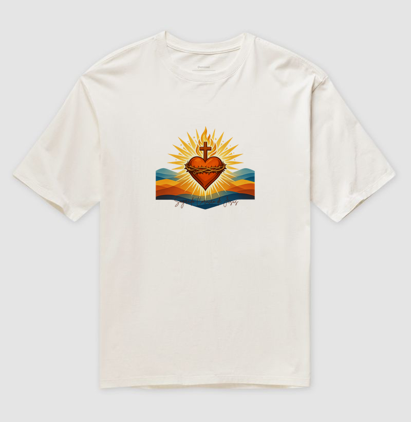 Camiseta Oversized do Sagrado Coração de Jesus