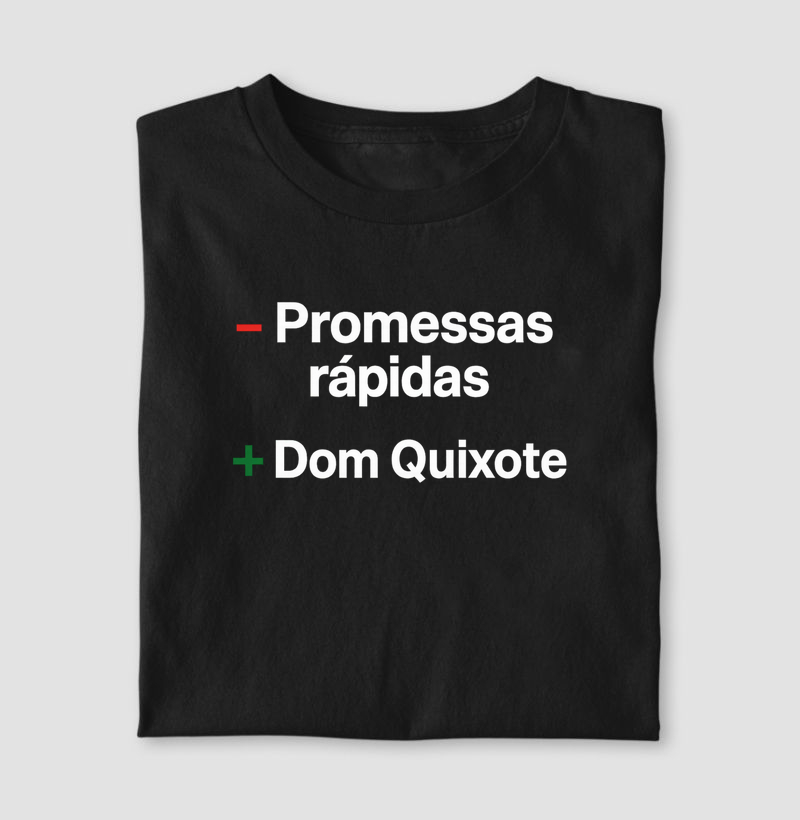 - promessas rápidas + dom quixote 