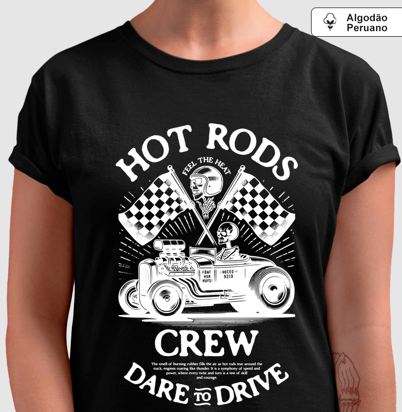 Camiseta Algodão Peruano - Hot Rods