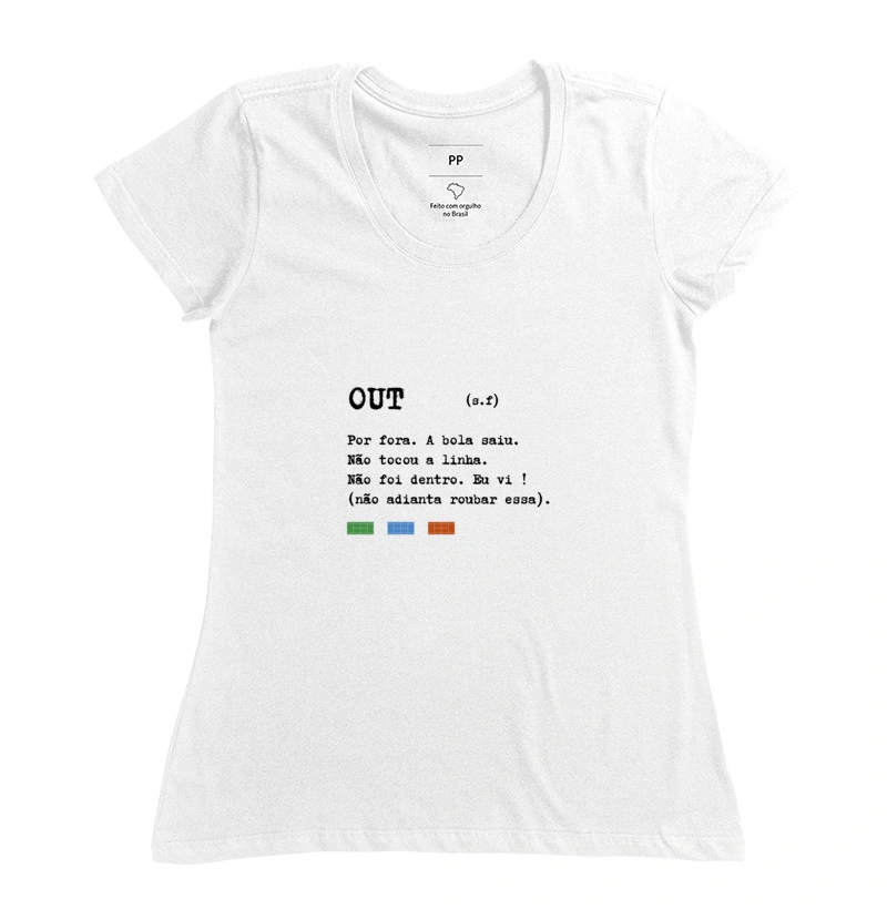 OUT Camiseta Feminina Vila do Tenis