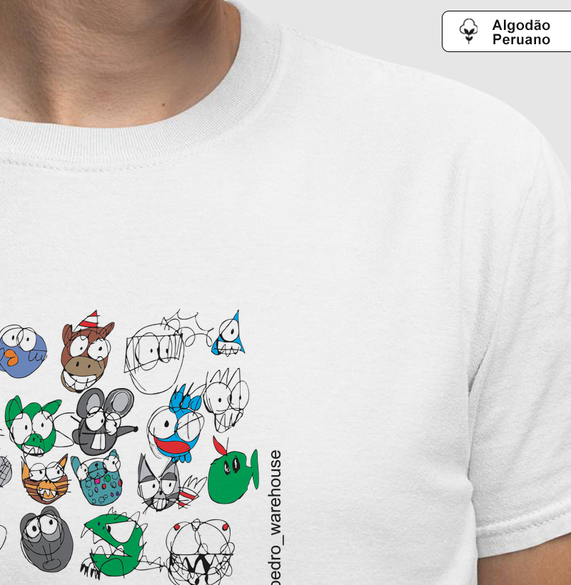 CAMISETA PREMIUM ALGODÃO PERUANO - MONSTROS