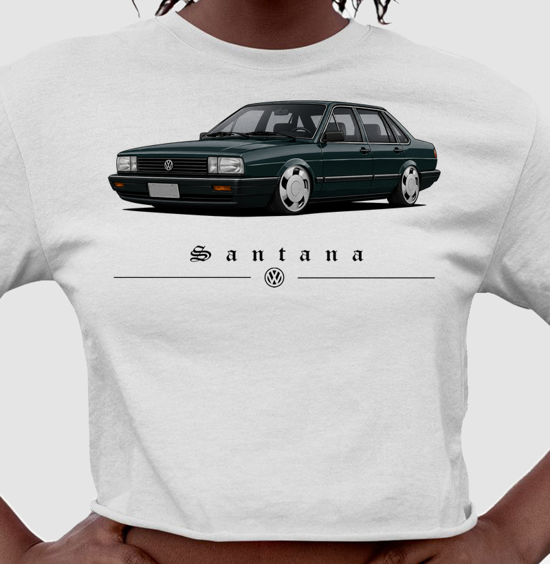 Camiseta cropped feminina Santana