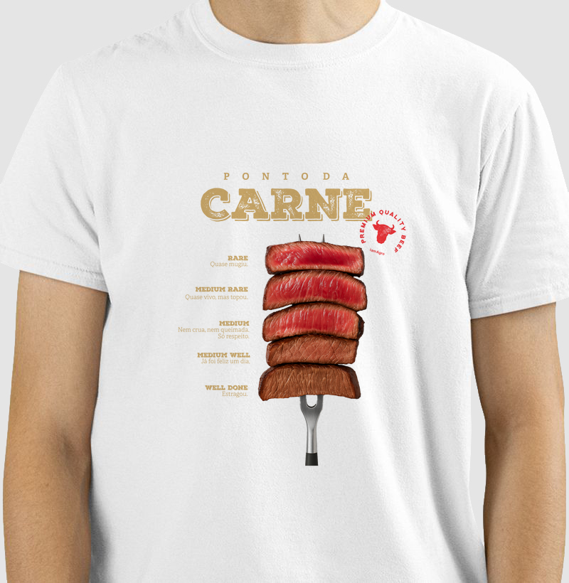 Camiseta Churrasco - ponto da carne