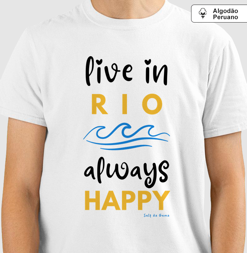 LIVE IN RIO - Camiseta Algodão Peruano