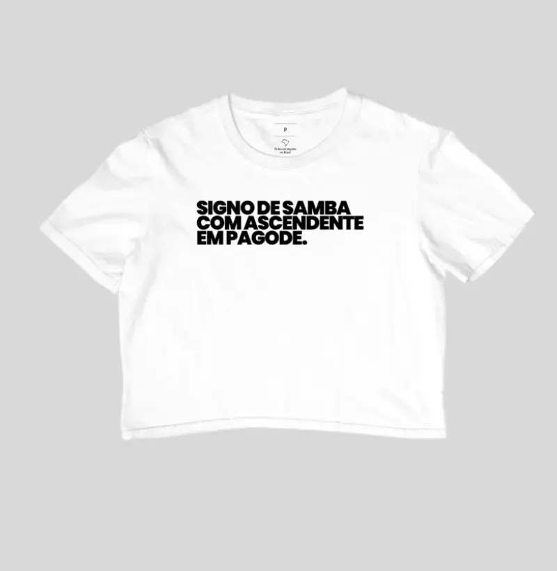 Cropped - Signo de Samba com Ascendente em Pagode