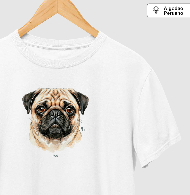 Cães - Pug - Algodão Peruano