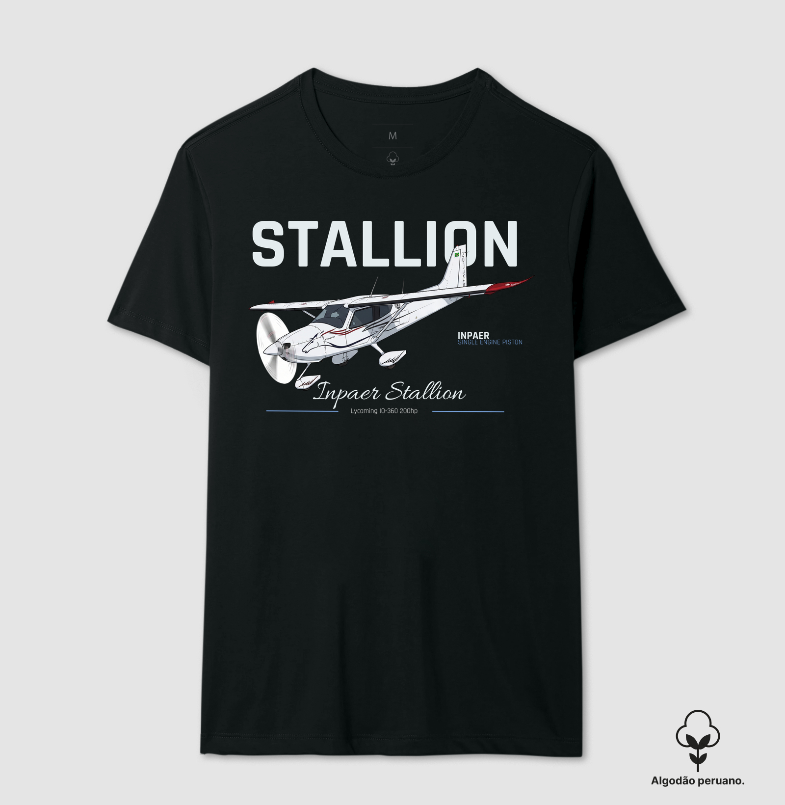  Inpaer Stallion - Camiseta Algodão Peruano