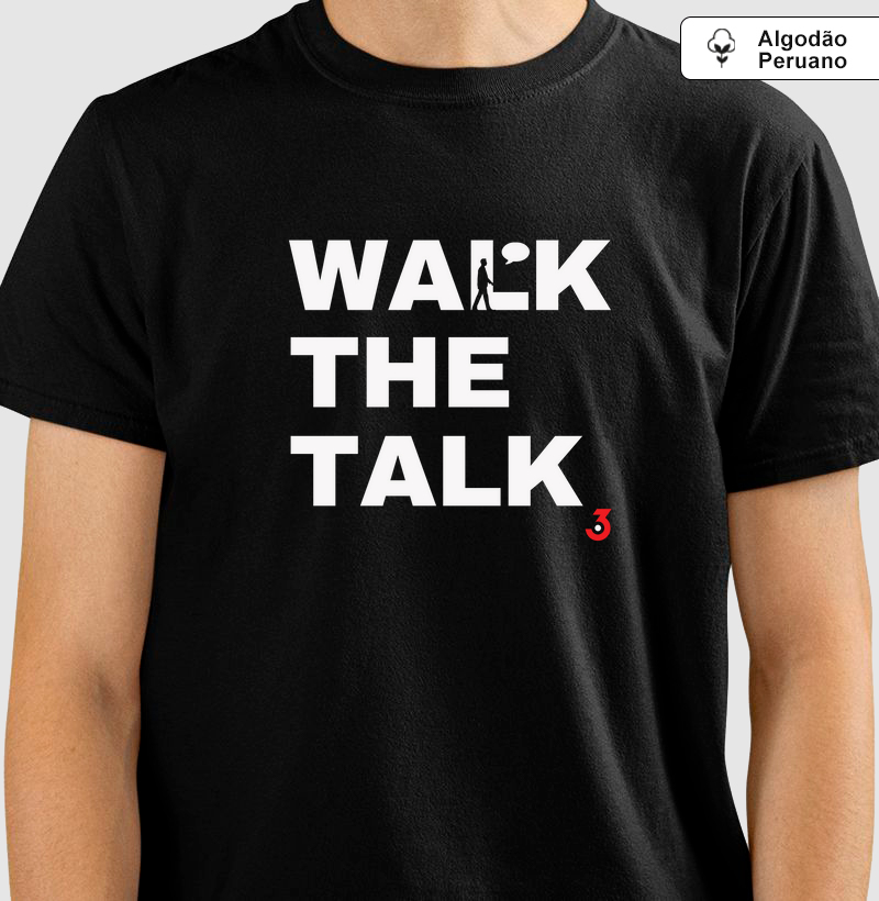 Camiseta Algodão Peruano 3Car Inspire Walk the Talk