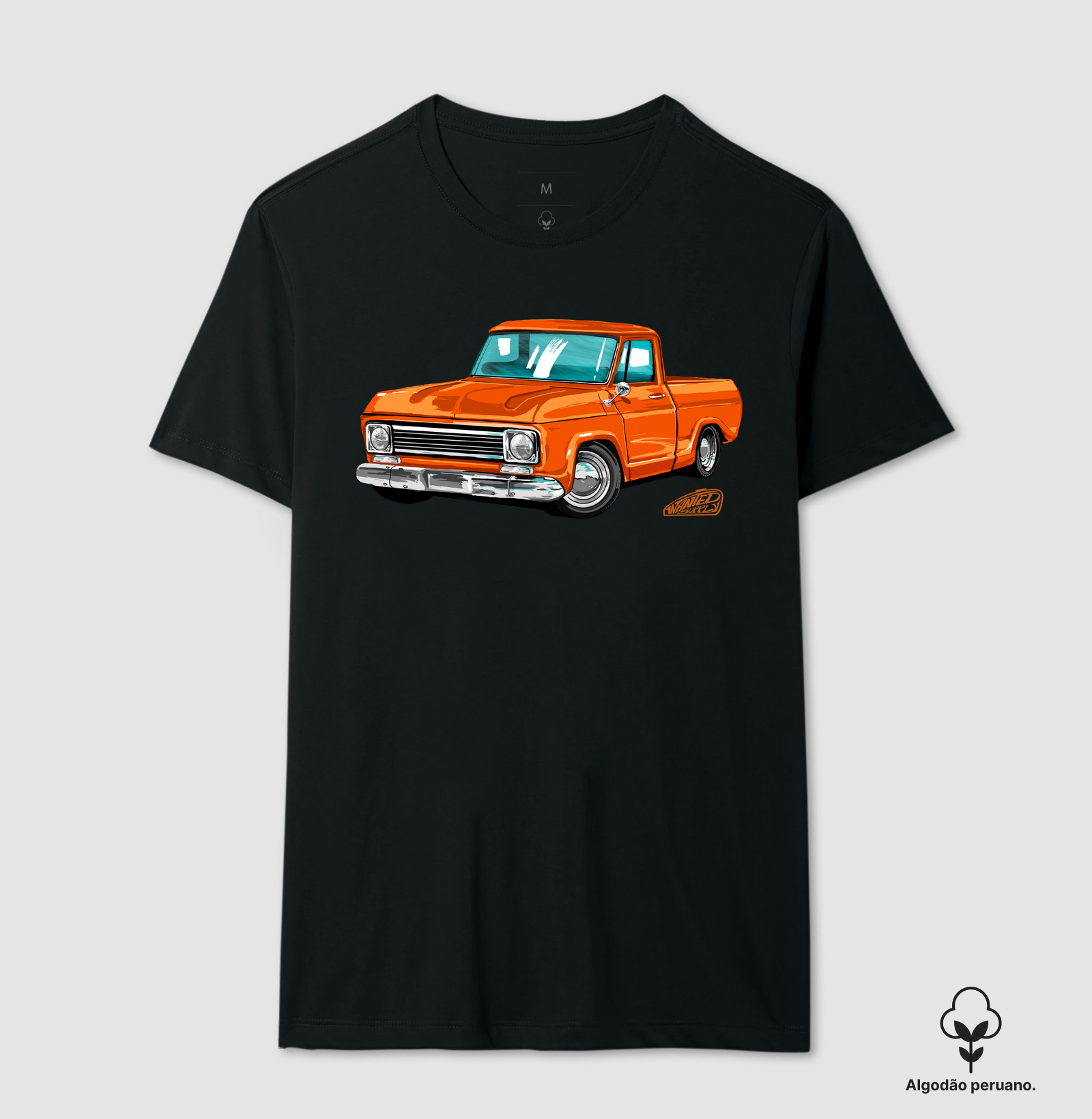 Camionete C 10 clássicos do Brasil - Camiseta Algodão Peruano