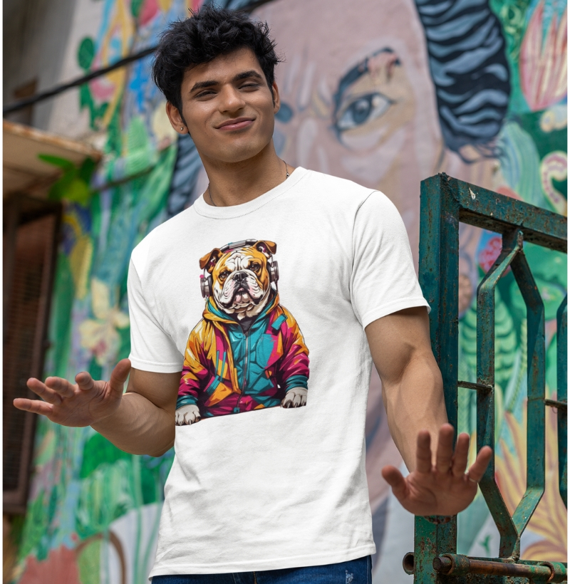 Camiseta com Estampa de Buldogue