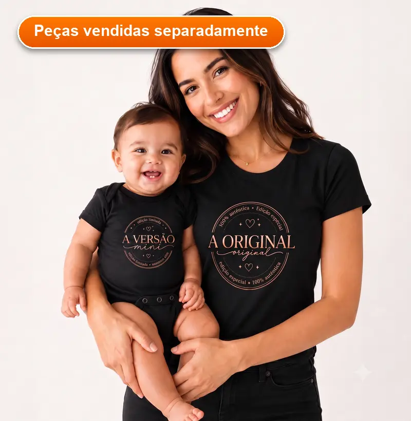 A Original - Blusa Feminina Estampada -  Mãe e Filho(a)