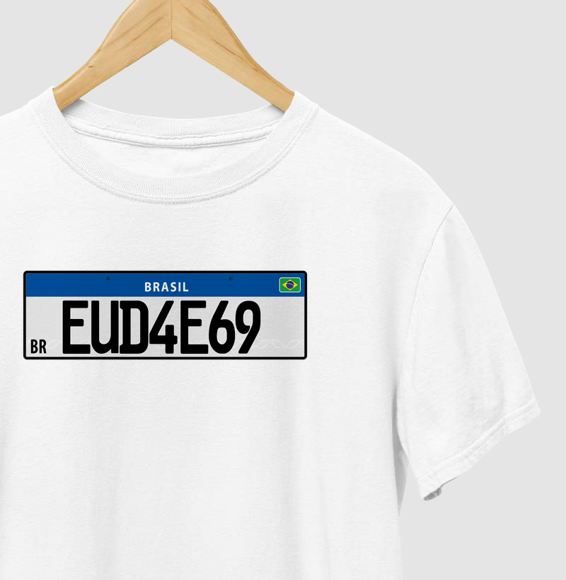 Placa de Carro - Camiseta