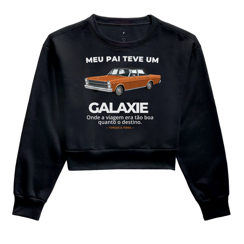 Meu pai teve um - GALAXIE - ocre - Cropped Moletom