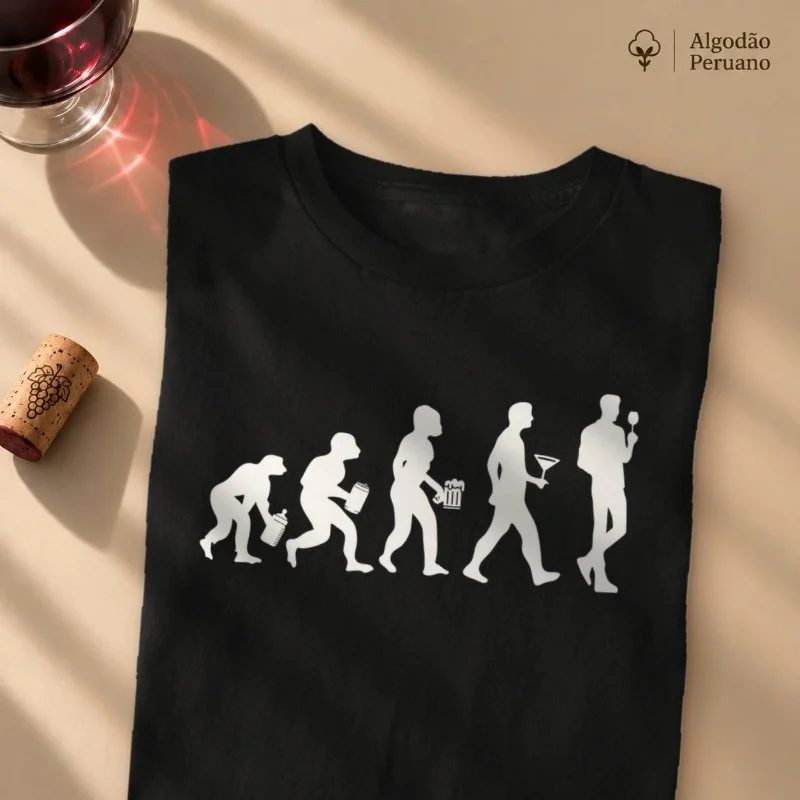 Camiseta Vinho - A Evolução do Homem