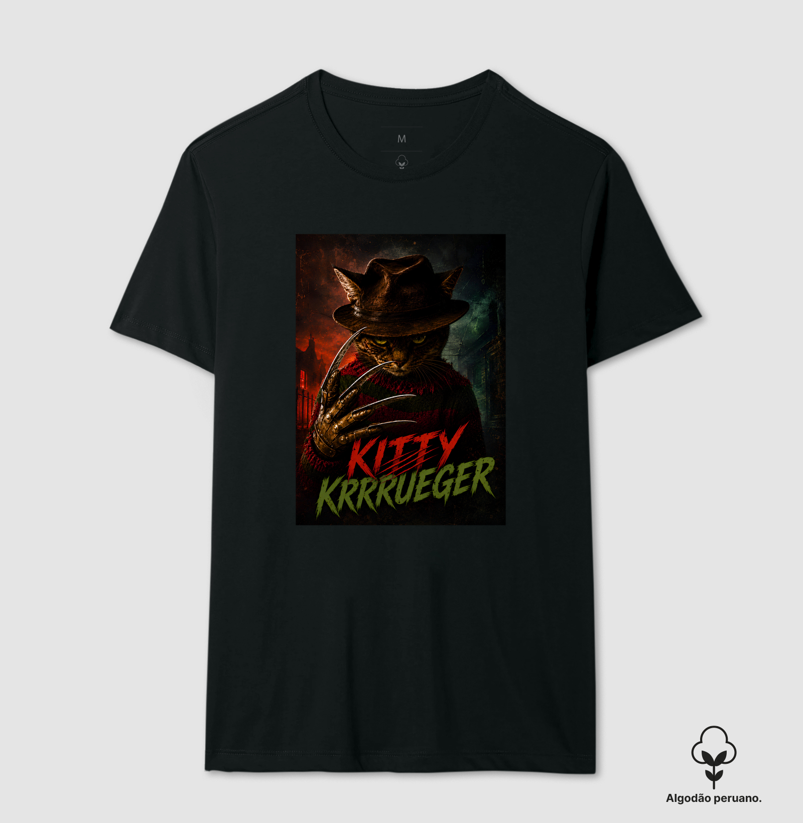 Kitty Krrrueger - Camiseta Algodão Peruano
