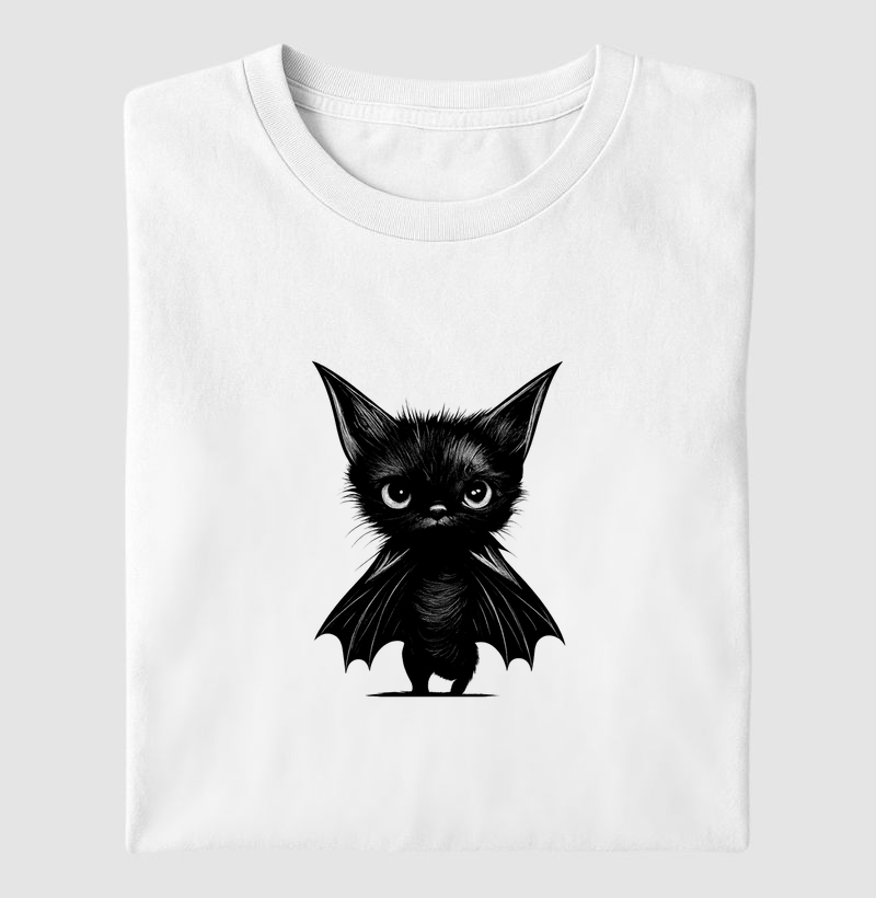 Gatinho Rabugento Fantasia de Halloween Morcego