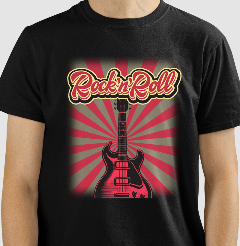 CAMISETA COM ESTAMPA ROCK ´N´ ROLL