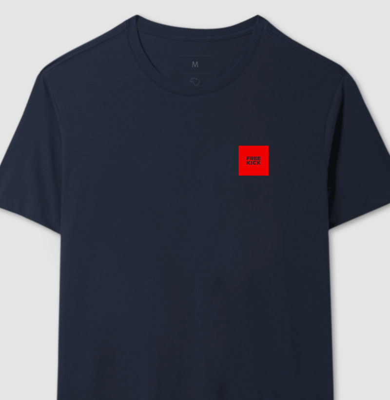 CAMISETA FREE KICK QUADRADO BOLSO VERMELHO