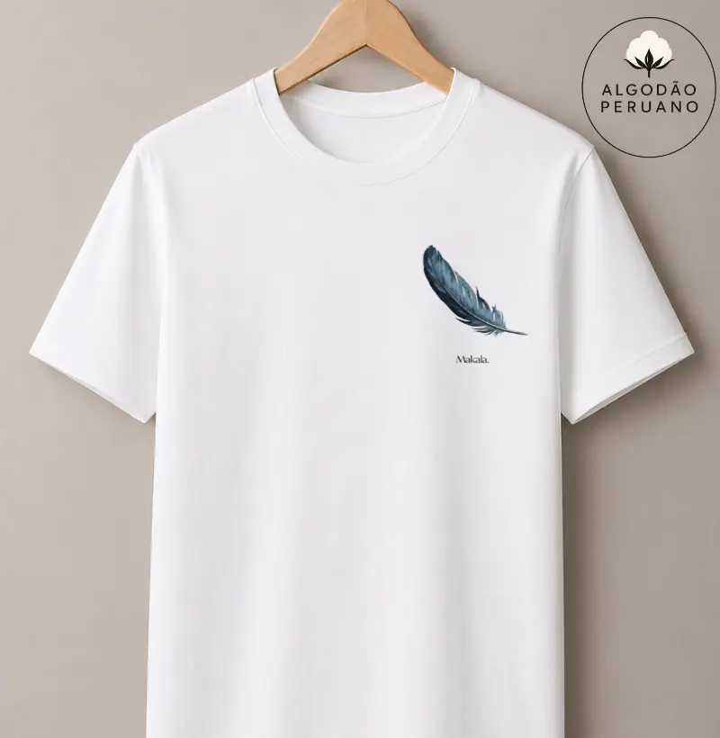 Camiseta Algodão Peruano A Pena - Coleção Elementos