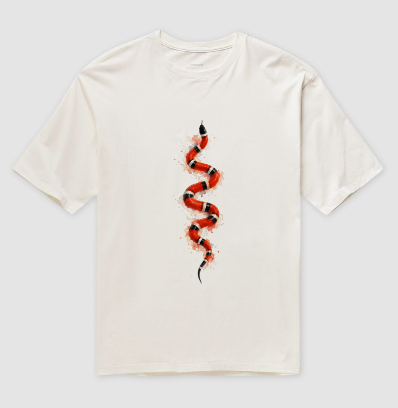 Camiseta Cobra Coral - Camiseta Oversized