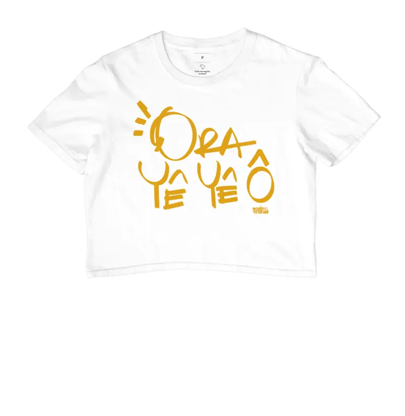 Cropped Ora Yê Yê Ô Yellow Maria Patuá