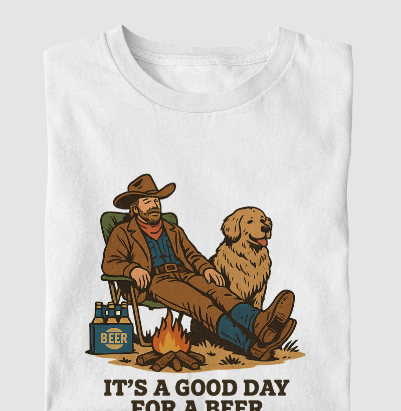 Camiseta Country Masculina – Good Day for a Beer Classic