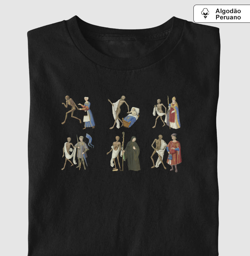 Camiseta Encontro com a Morte, França século XV