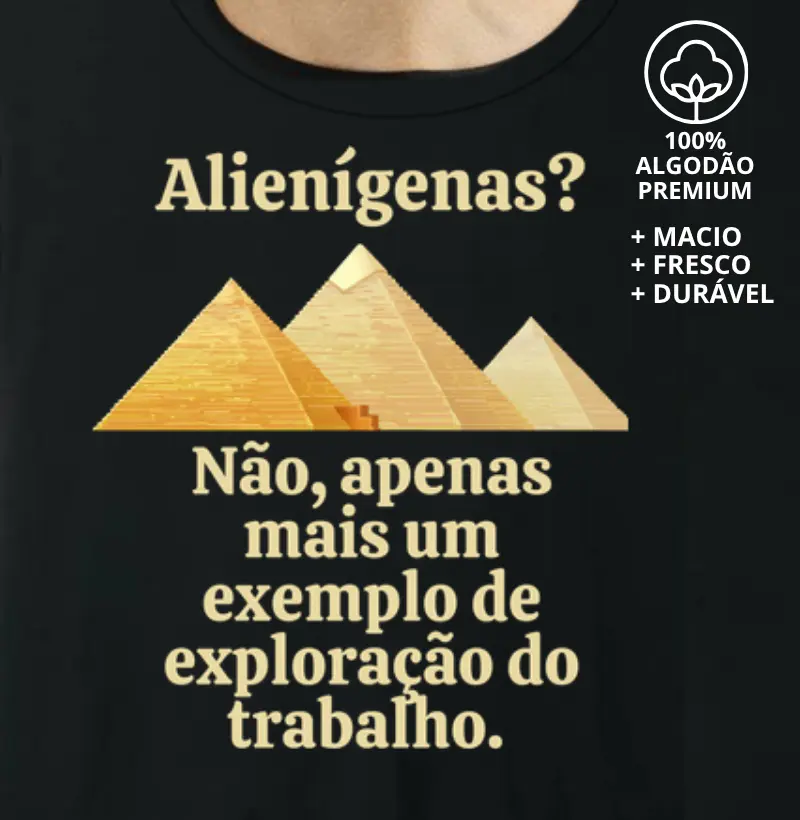 Camisetas Alienígenas ou Exploração do Trabalho