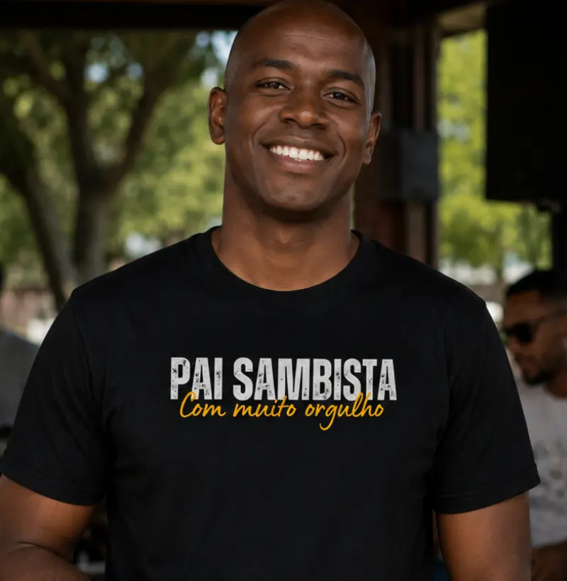 Pai Sambista com muito orgulho