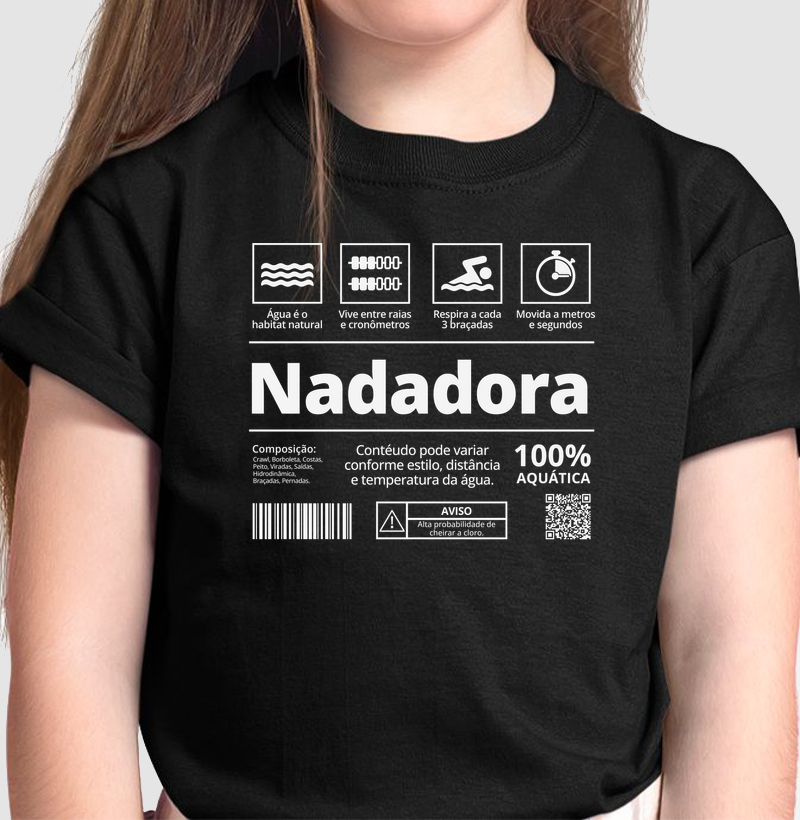 Rótulo Nadadora - Camiseta Infantil