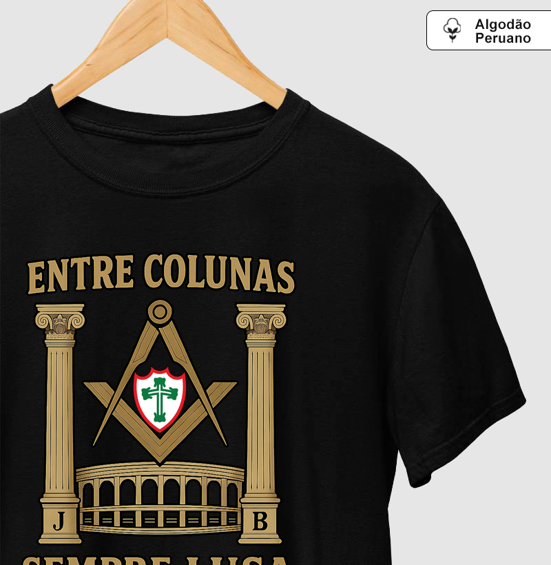 Camiseta Algodão Peruano Lusa Entre Colunas (Portuguesa) - Mr. GADU