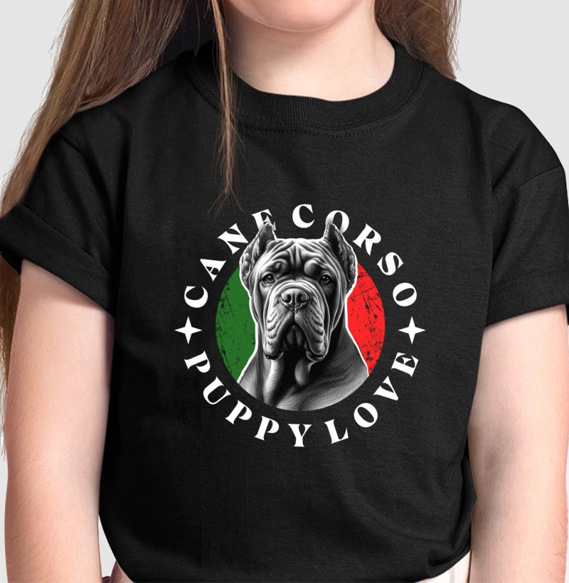 Camiseta Infantil Cane Corso Puppy Love