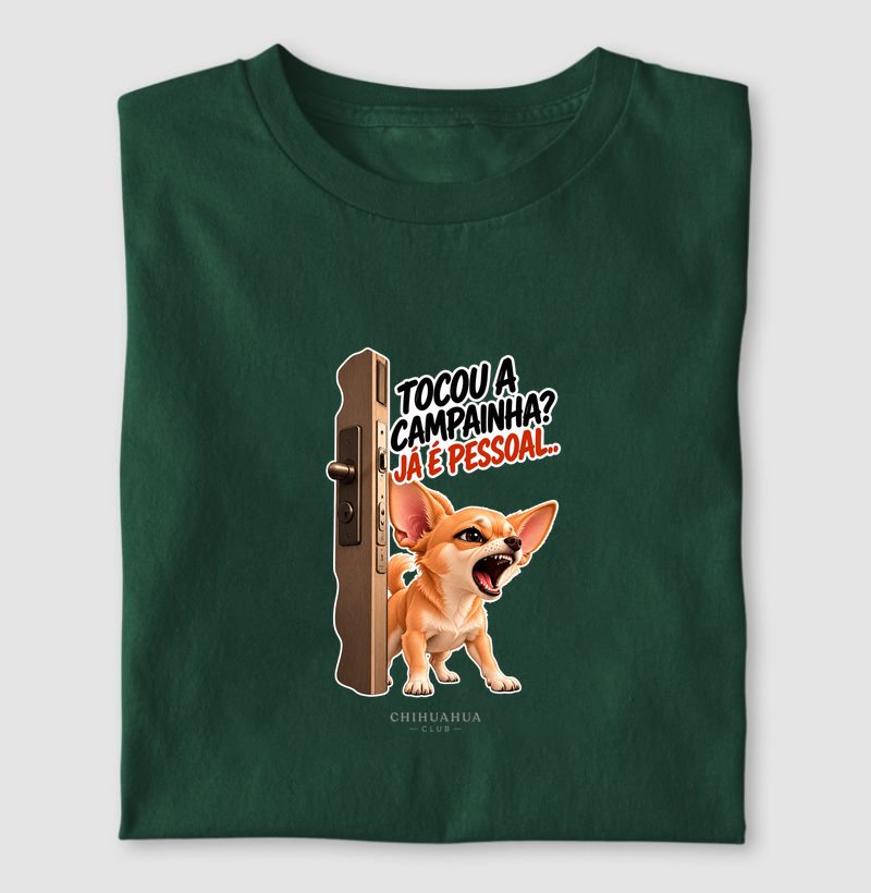 Tocou a campainha? Já é pessoal! - Camiseta