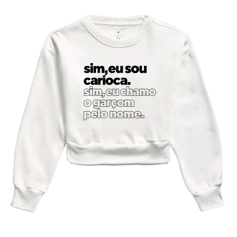 Doddio – Garçom! - Cropped Moletom