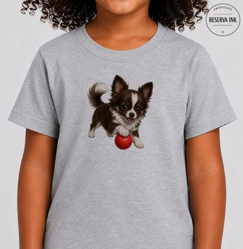 Chihuahua Pelo Longo Marrom - Desenho Animado