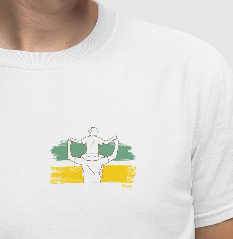 Camiseta Filho e Pai Torcendo para o Brasil
