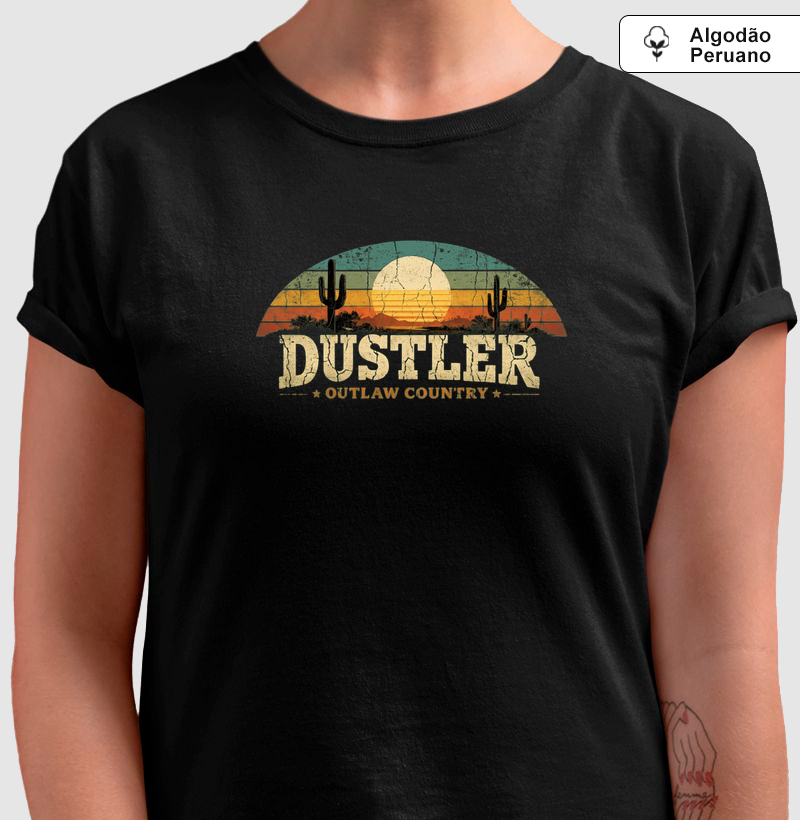 Baby Look Feminina Dustler Outlaw Country Sunset