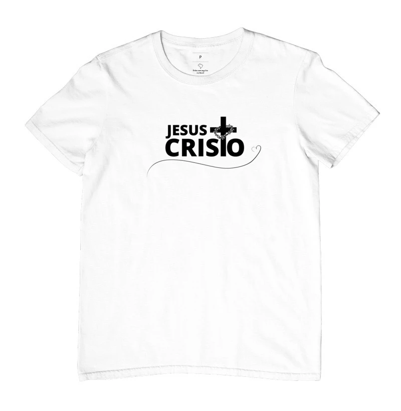 Masculina Cristo com Cruz cores