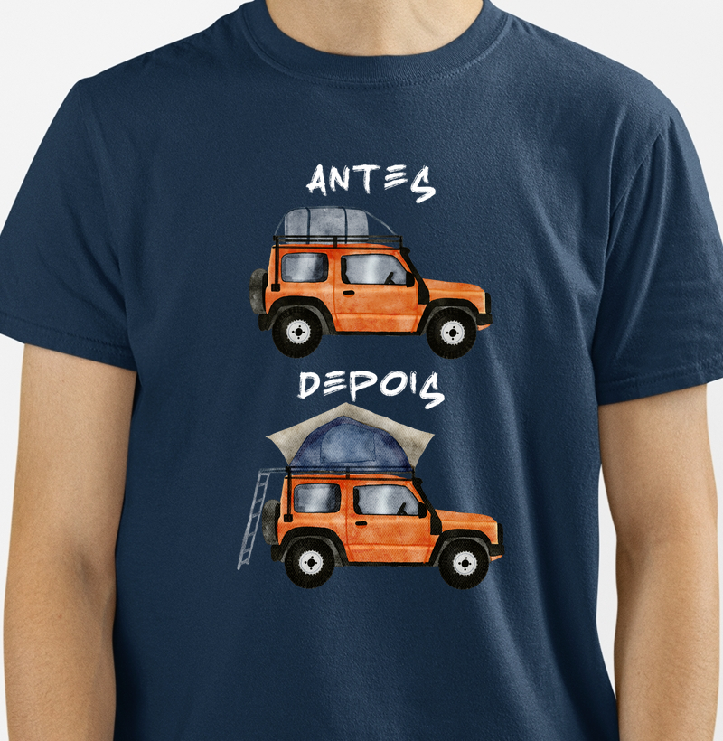 Carro com Barraca de Teto Antes e Depois