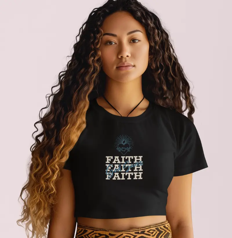 Cropped Camiseta Fé (Faith) Feminina 