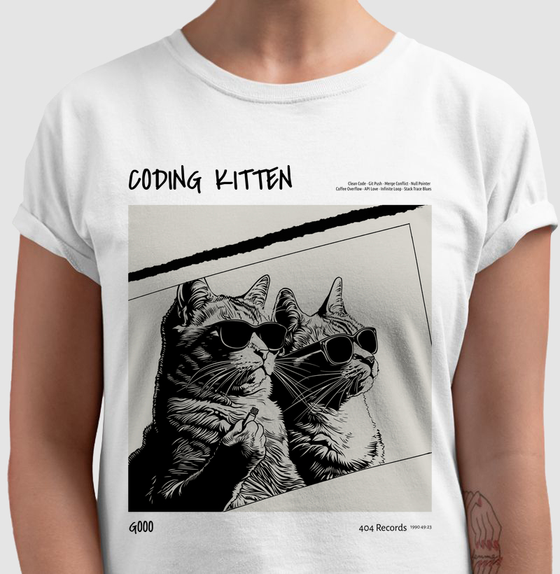 Code & Cats - Camiseta Unissex para Devs e Gatelovers