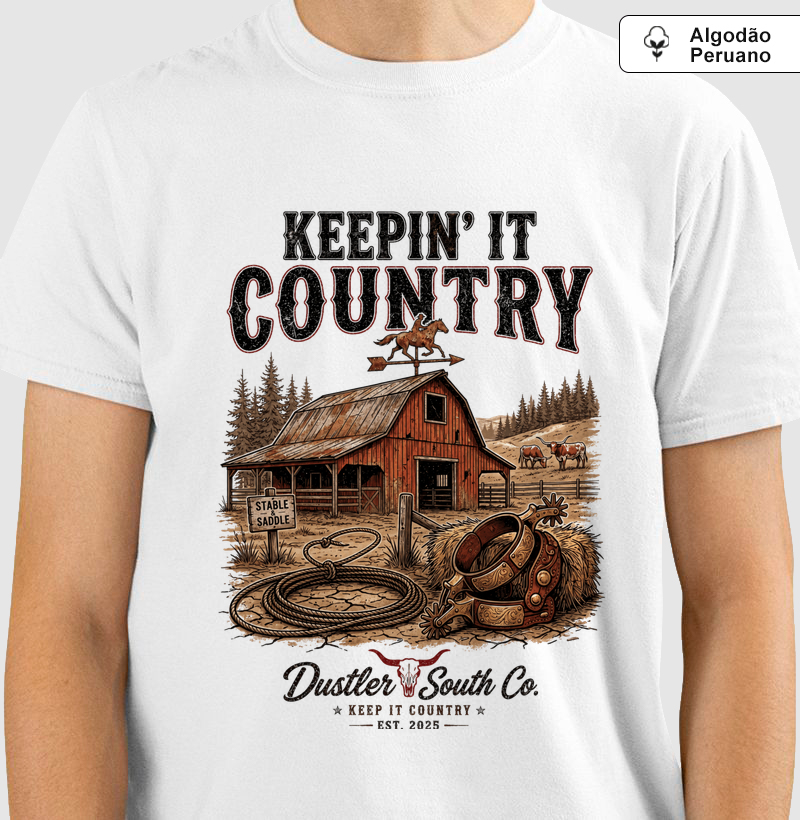 Camiseta Country Masculina Keepin’ It Country