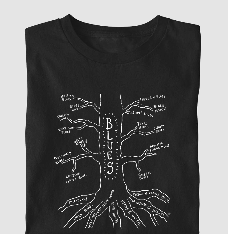 Árvore Genealógica Blues - Camiseta