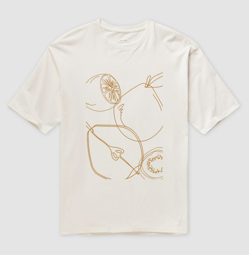 Camiseta Oversized Orange Fruits