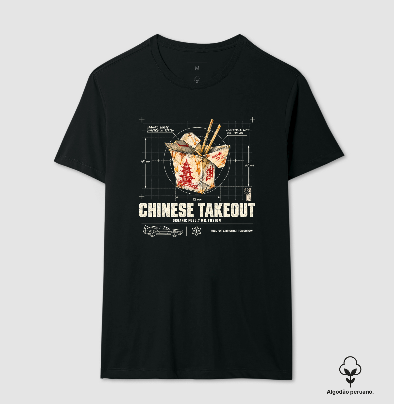 Chinese Takeout Organic Fuel - Camiseta Algodão Peruano