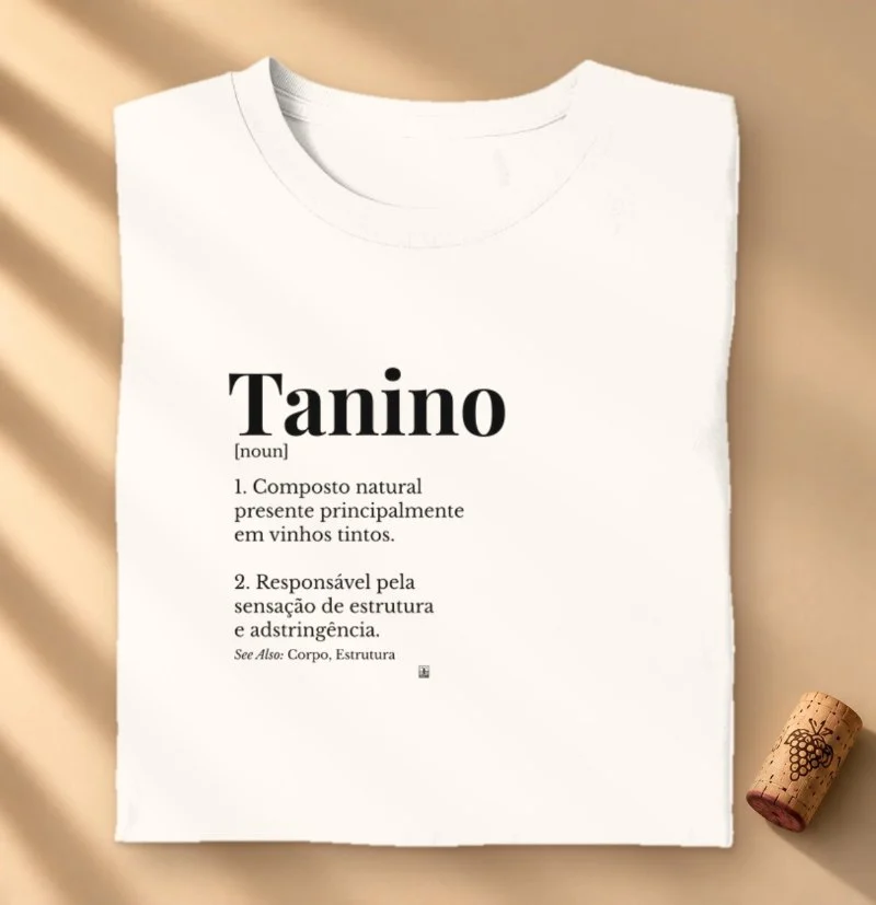 Camiseta Vinho - Tanino — Wine Dictionary